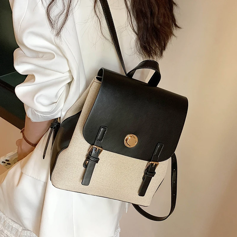 

Винтажный дизайнерский женский рюкзак, повседневные плетеные дорожные сумки на ремне, модные классические кошельки, лето 2023