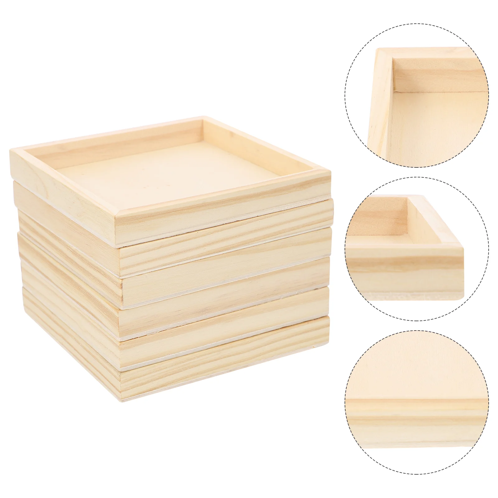 

6PCS Puzzle Trays Wooden 3D Puzzle Dish Stackable Puzzle Sorting Trays for Kids Toddler Child Children Educational