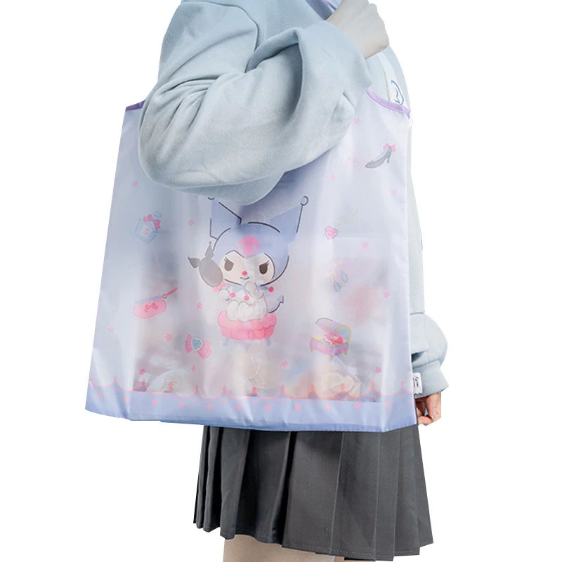 

Sanrio My Melody аниме складная сумка для покупок сумки Kuromi Kawaii большая емкость Эко сумка зеленая сумка для покупок