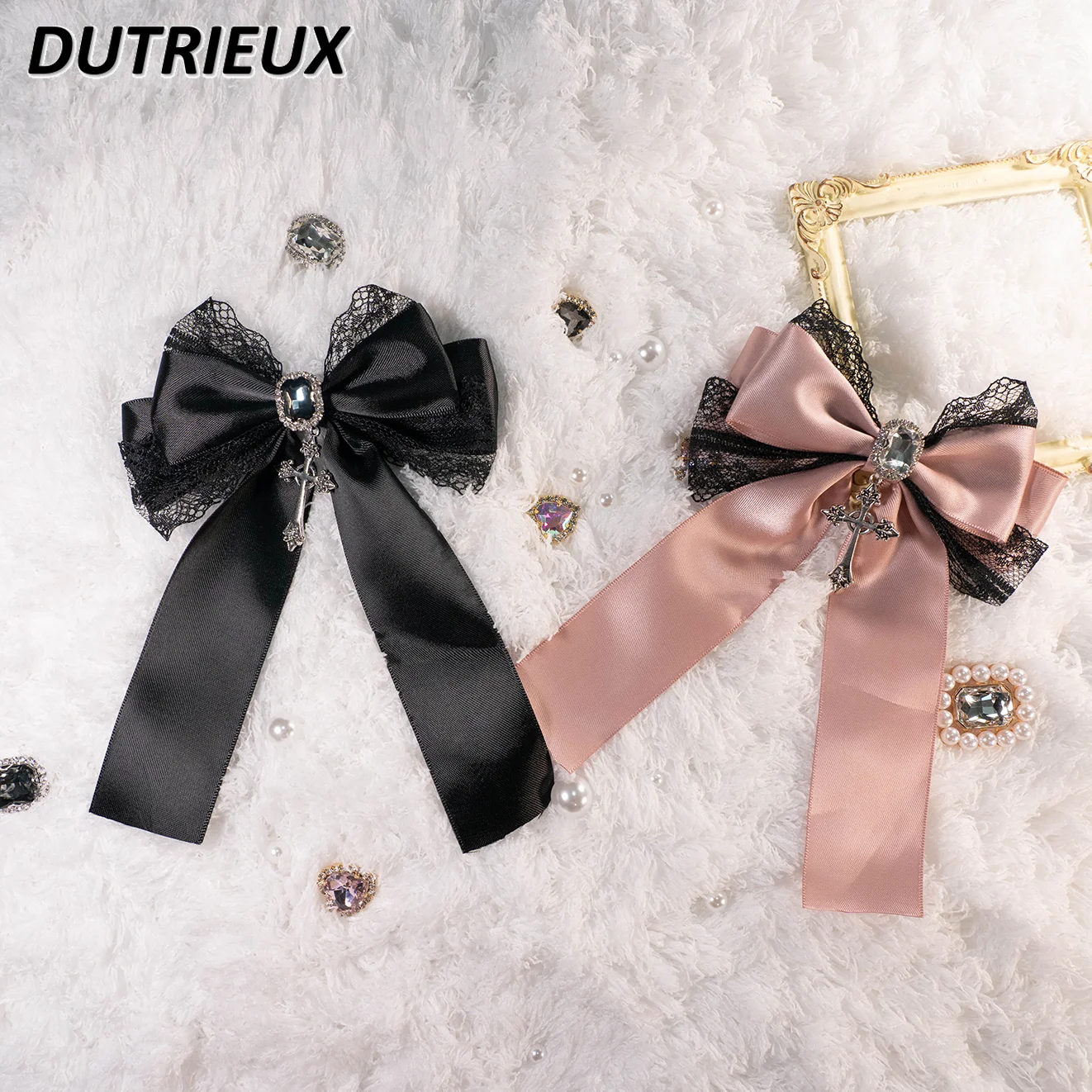 

Japanese Cross Brooch Hairclips Barrettes Female Lolita Sweet Cool Style Butterfly Hair Accessories Grils Hair Clips for Women