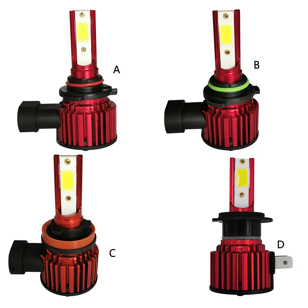 Лампочка для автомобильной фары дневного света, 6000K, белая лампочка, 360 градусов, водонепроницаемая фара, 2 шт., H11, H9, H8, 400 Вт, лм