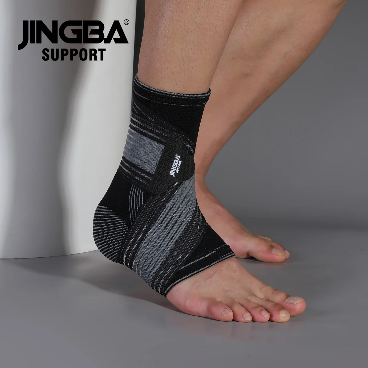 

JINGBA SUPPORT 1 PCS Compression Ankle Brace Support For Fitness Sport Ankle Brace Protection tobillera deportiva Drop Shipping