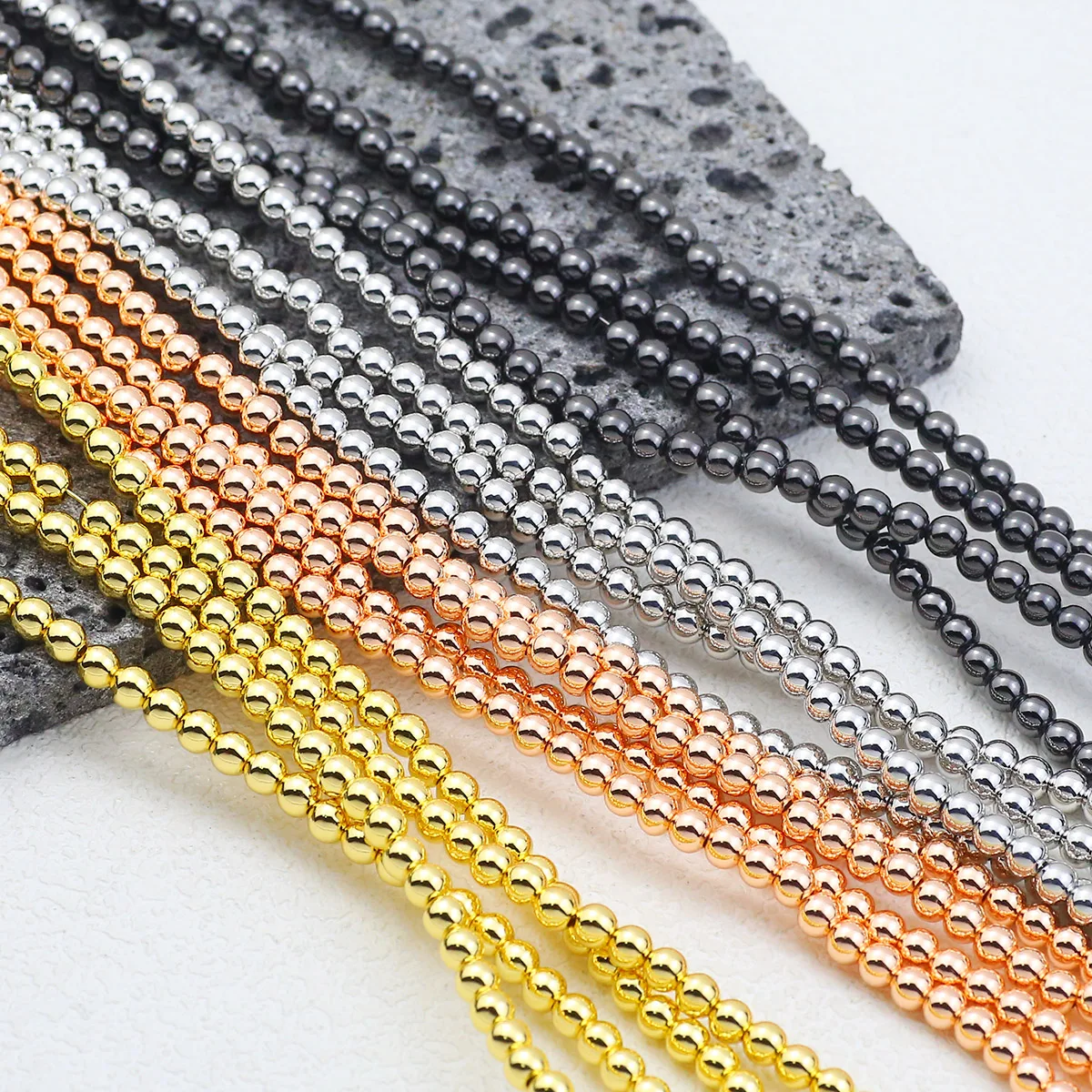 3/4/5/6/8 мм свободные круглые медные бусины распорки розовый