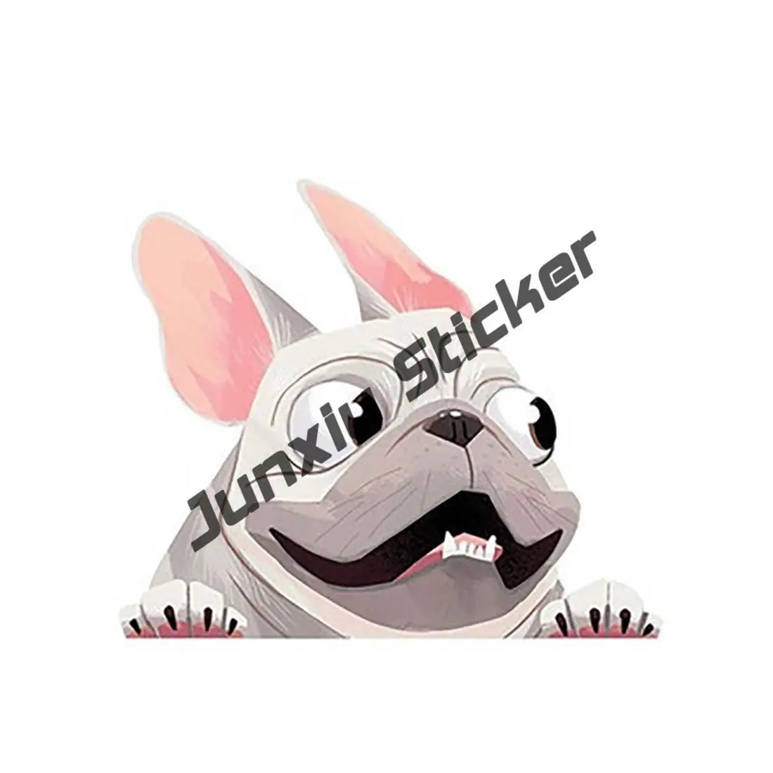 Голографическая наклейка с французским бульдогом собачьи лапы на бампер-для