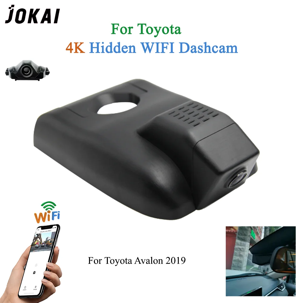 For Toyota Avalon 2019 Front and Rear 4K Dash Cam for Car Camera Recorder Dashcam WIFI Car Dvr Recording Devices Accessories