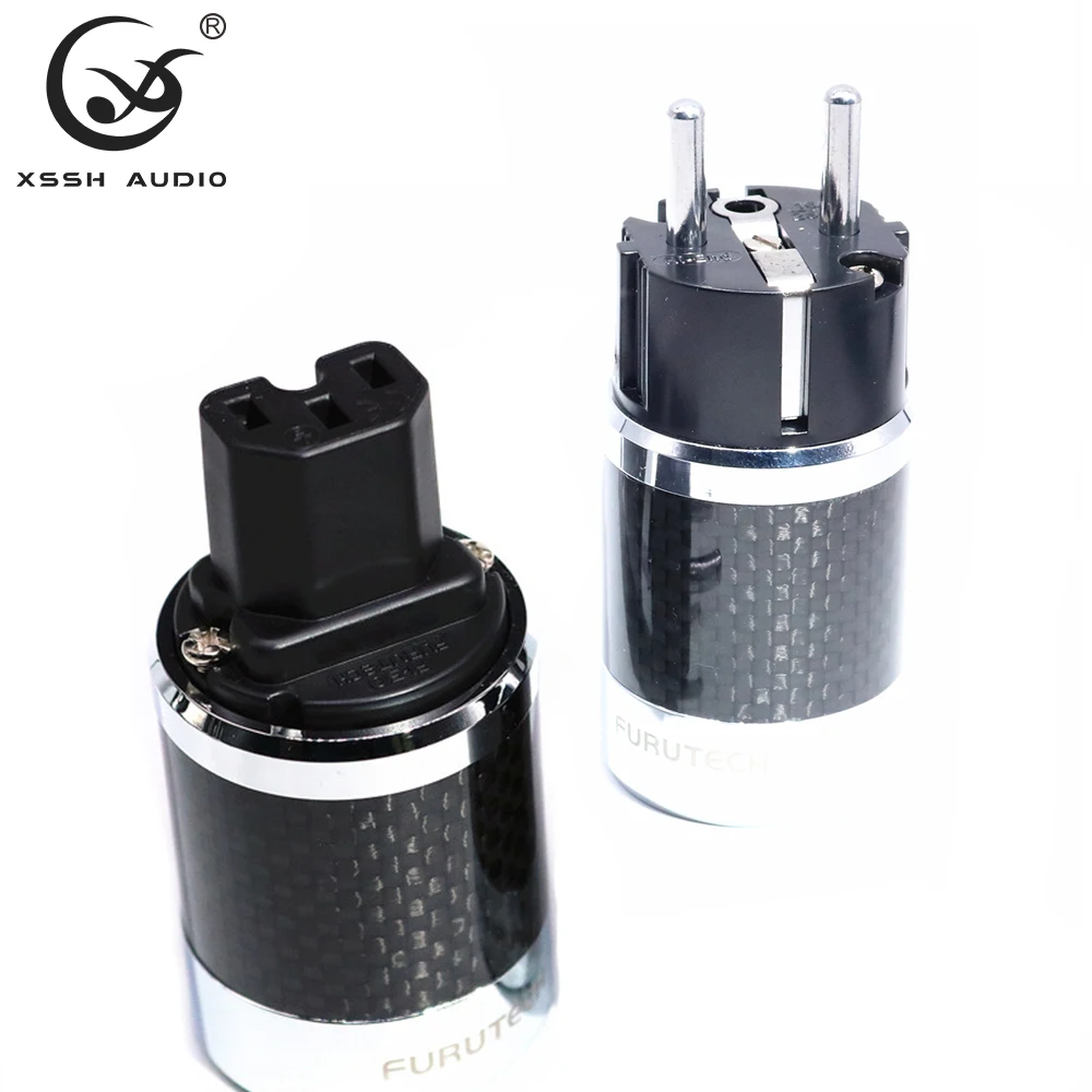 

Guangzhou YIVO Carbon Fiber Shell Rhodium Plated DIY AC Power Electrical Male Female 2 Pins Connector IEC EU Electric Jack Plug