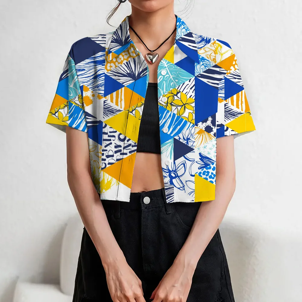 2025 рождественские женские рубашки с 3D принтом и открытым пупком топы короткими