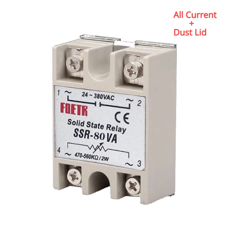 

SSR-10VA 25VA 40VA 60VA 80VA 100VA твердотельное реле регулятор напряжения AC24-380V выход + весь ток + Пылезащитная крышка/класс A
