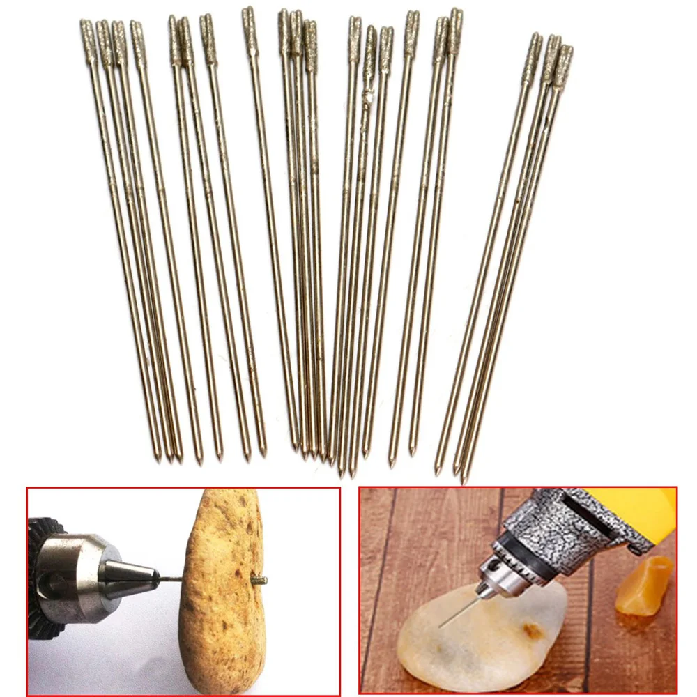 

Specially Designed 20pcs 1mm Mini Micro Drill Bits Jewelry Drilling Bit for Gemstone Carving Burrs Drilling Lapidary Tools