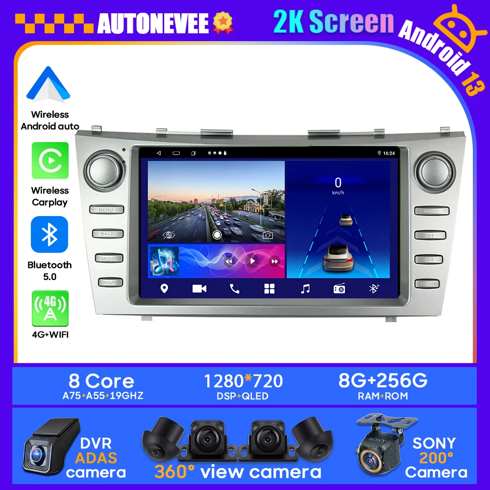 Автомагнитола 2 din Android для Toyota Camry 6 XV 40 50 2006-2011 DVD видео навигация GPS мультимедийный