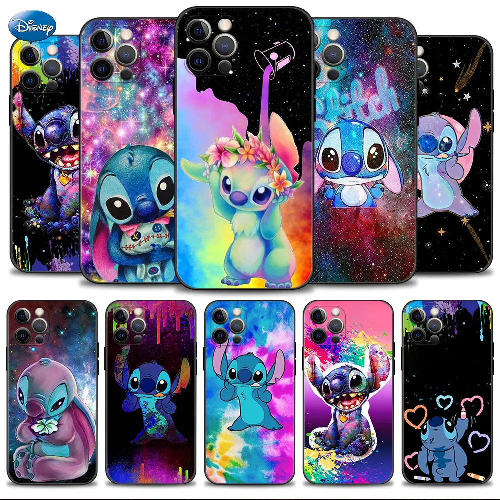 

Case Protection Disney Love Painting Art Stitch For iPhone X 7 Plus 8 12 Pro Max XR XS 11 14 13 SE SE2022 6S 5S 6 SE2 5