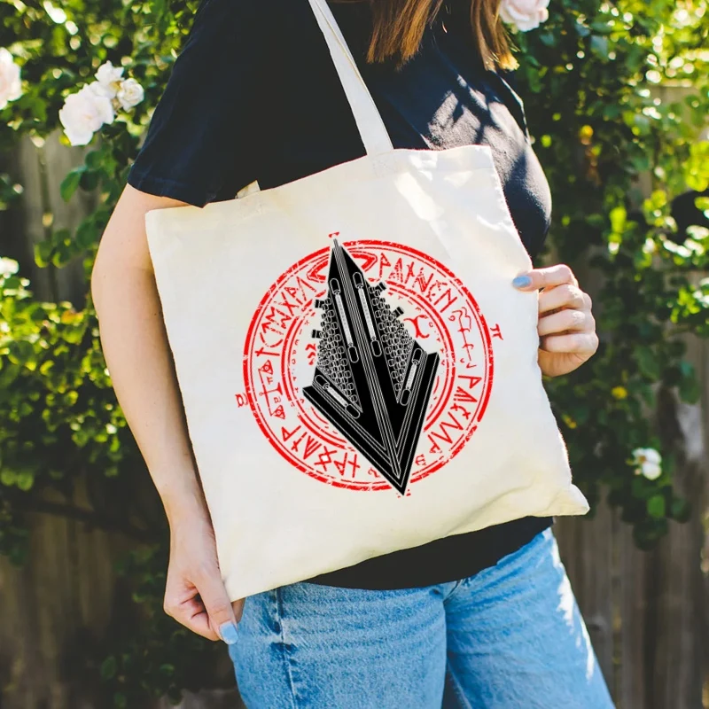 Harry Cheryl Cybil Survival Horror Game Большая Холщовая Сумка-тоут Многоцветная Многоразовая