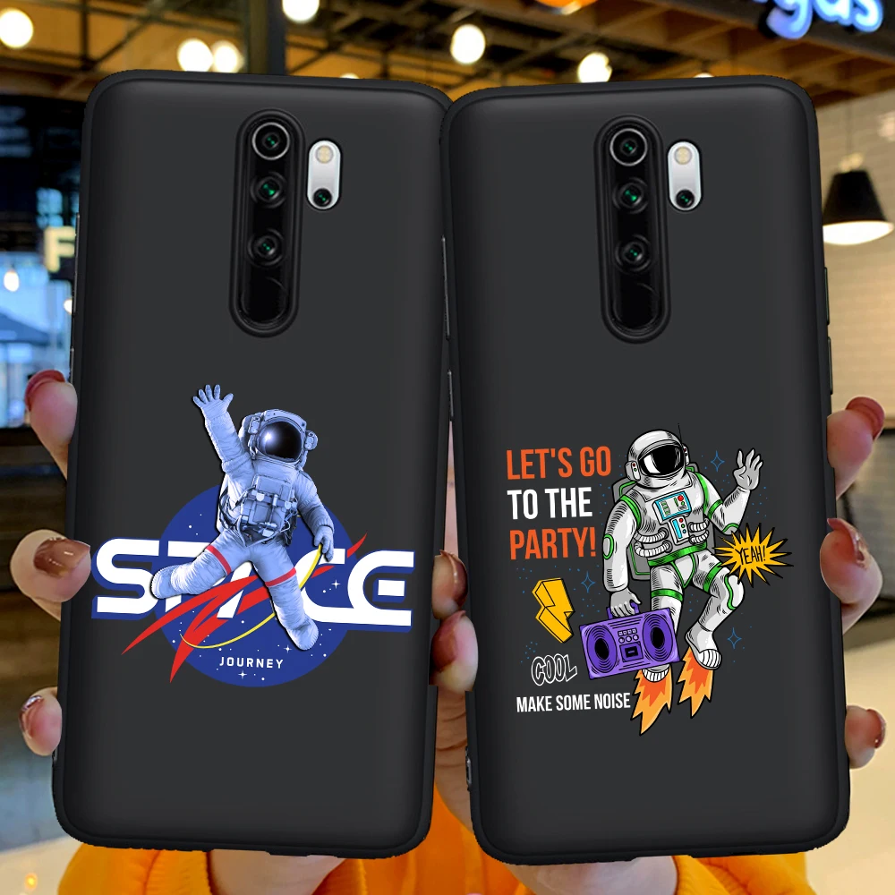 

Cartoon Cute Space Astronaut Robot Funda for Xiaomi Mi 9T Redmi Note 5 6 7 8 8T 9 9S 10 10Pro K20 K30 9T Pro Phone Case Cover