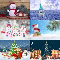 christmas photographic backdrop winter snowmen pet baby portrait photography background for photo studio photocall props