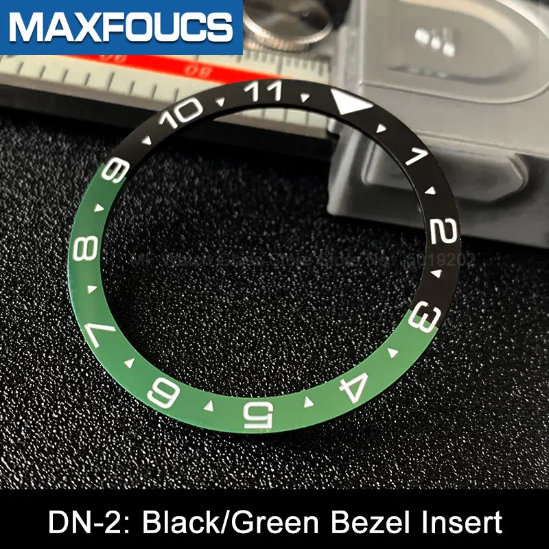 Flat ceramic bezel insert 38*31.5mm  Double color No Luminous For Seiko SKX007 SKX009 watch parts