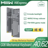 MIIIW Mechanical Keyboard G06 104 Key NKRO N-key rollover Office and gaming keyboard accessories
