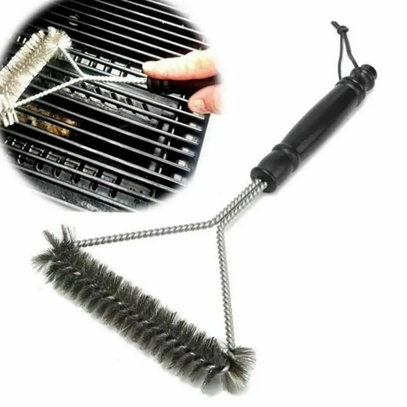 

Barbecue Grill BBQ Brush Clean Tool Grill Accessories Stainless Steel Bristles Non-stick Cleaning Brushes Barbecue Accessories