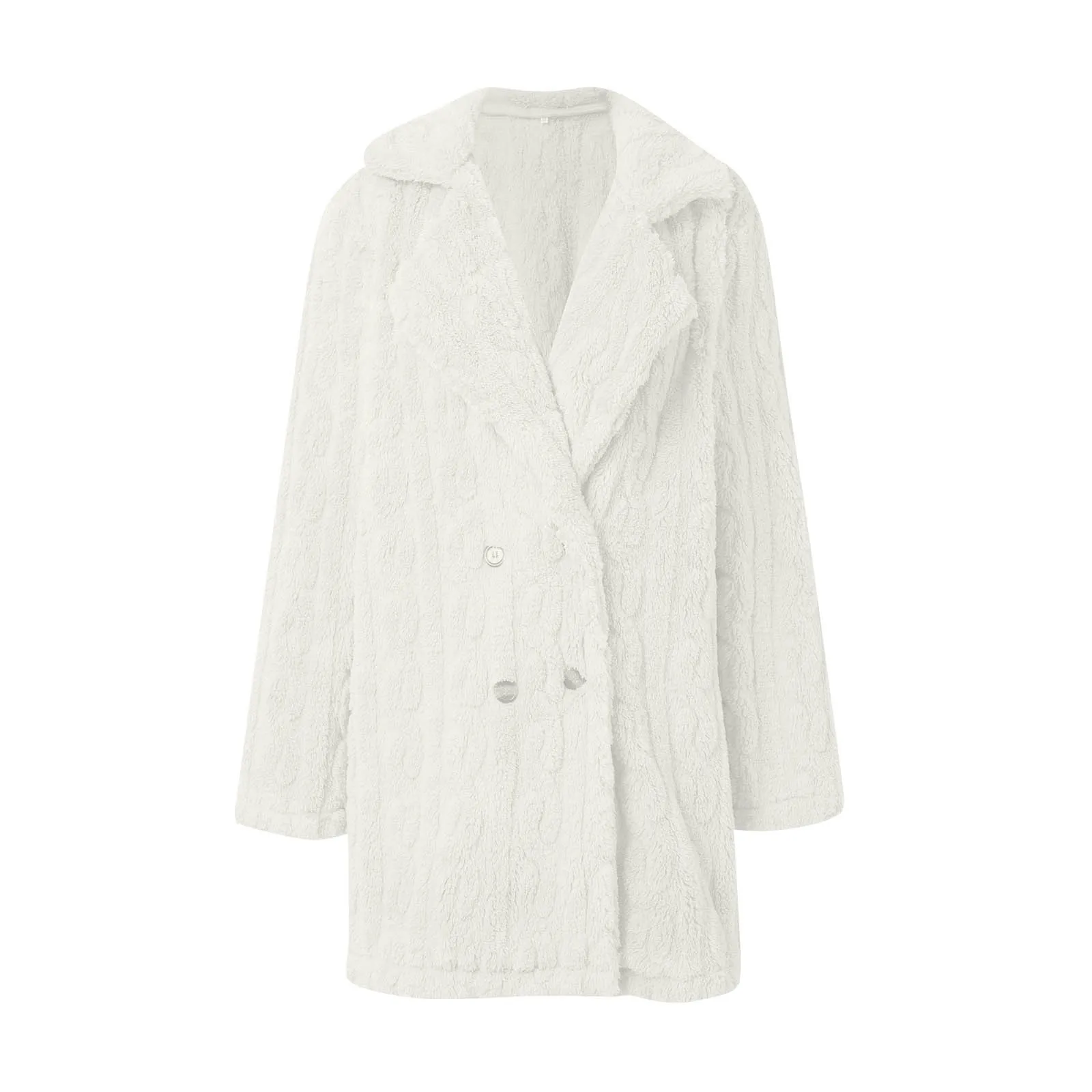 Осень-зима 2023 теплые флисовые пальто средней длины элегантные женские свободные