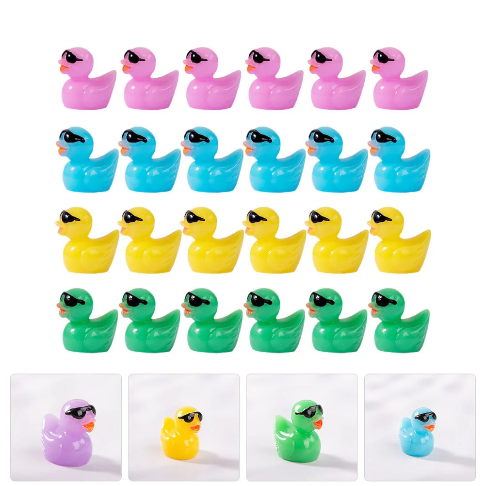 

40 Pcs Mini Duck Miniature Decoration Resin Ducks Car Accesories Manual Moss Landscape Figurines