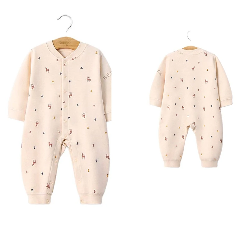 

Children's Pajamas Baby Autumn Clothes 0-2 Years Old Baby Clothes Velvet Warm One-Piece Rompers Autumn And Winter Pajamas