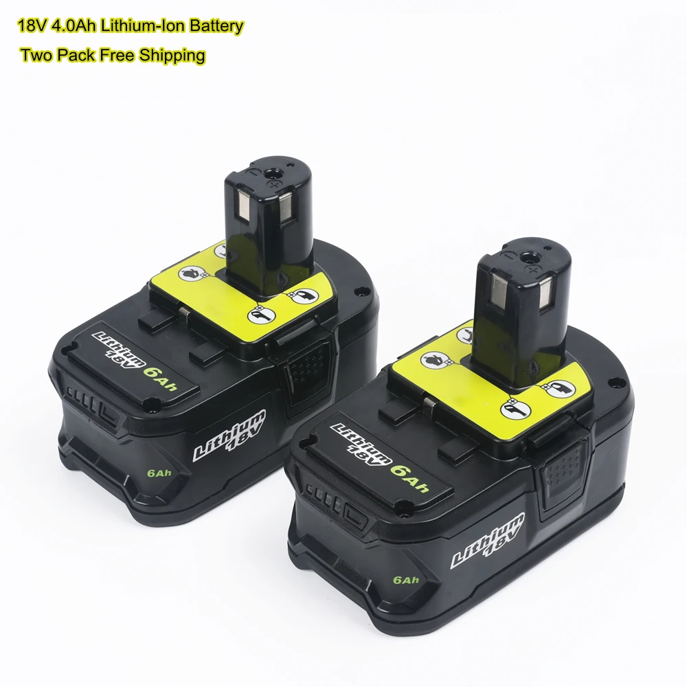 

Two Packs 18V 4.0Ah 72Wh Replacement Li-Ion Battery for P197 ONE + (PLUS) for P108 P191 P192 P193 for Ryobi 18V ONE+ Tools