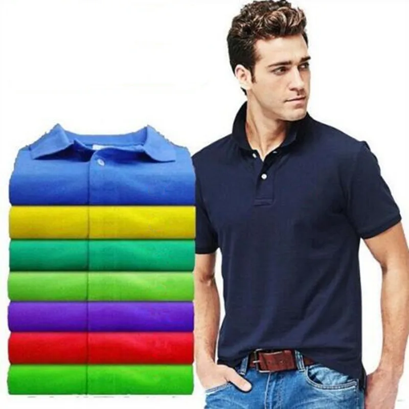 

Рубашка-поло мужская с коротким рукавом, повседневная брендовая, лето