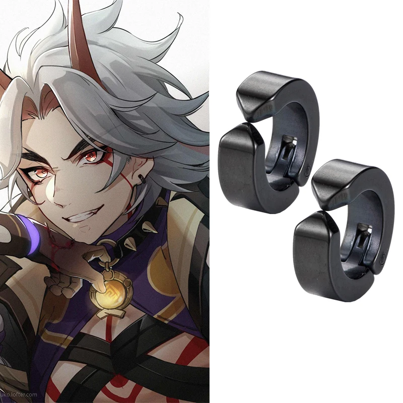 

Серьги-Клипсы из нержавеющей стали для косплея, унисекс