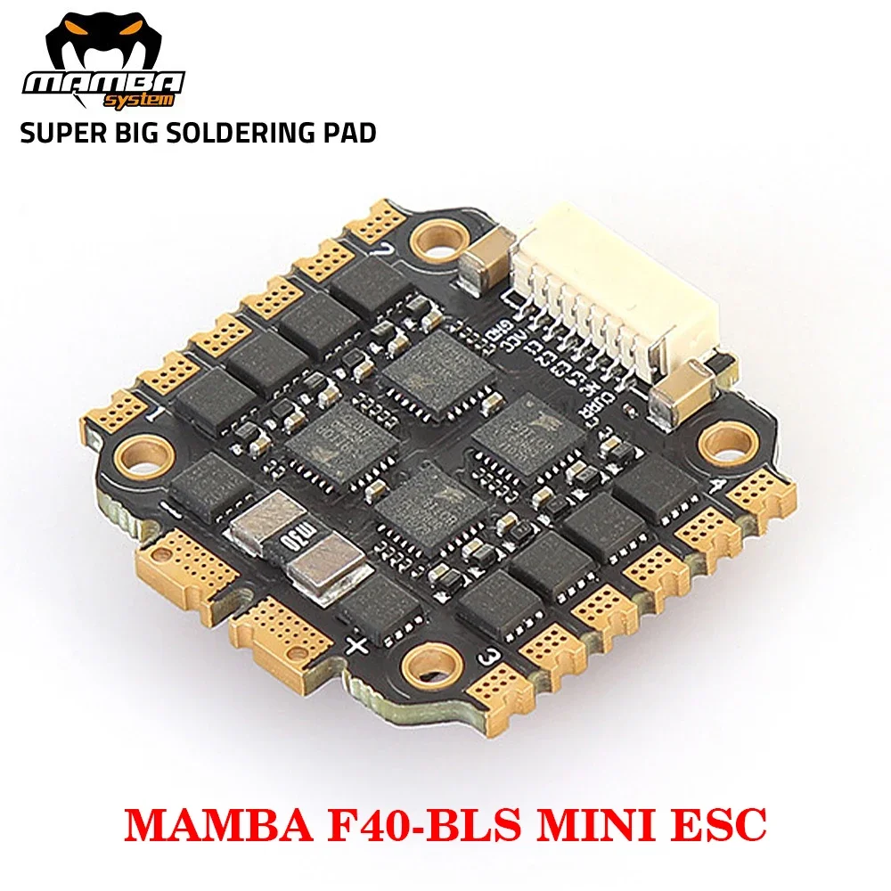 Фото BoMassDIATONE MAMBA MINI F30/F40_BLS BLHeli_S/BLHeli_32 4в1 ESC Dshot 300-600-1200 Установка 20 мм, M2/M3 для RC FPV дрона №4