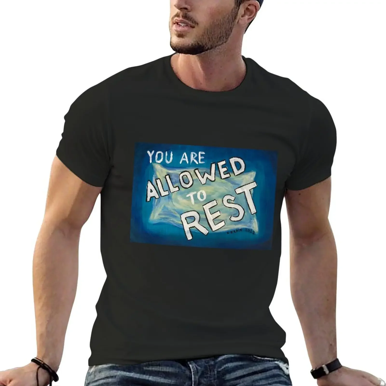 Футболка You Are Allowed to Rest by K Kenn мужская хлопковая