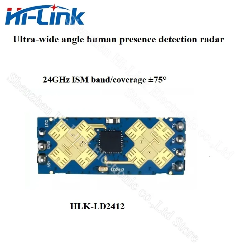 Бесплатная доставка 10 шт. широкоугольный чувствительный радар HLK-LD2412 модуль 9 м на