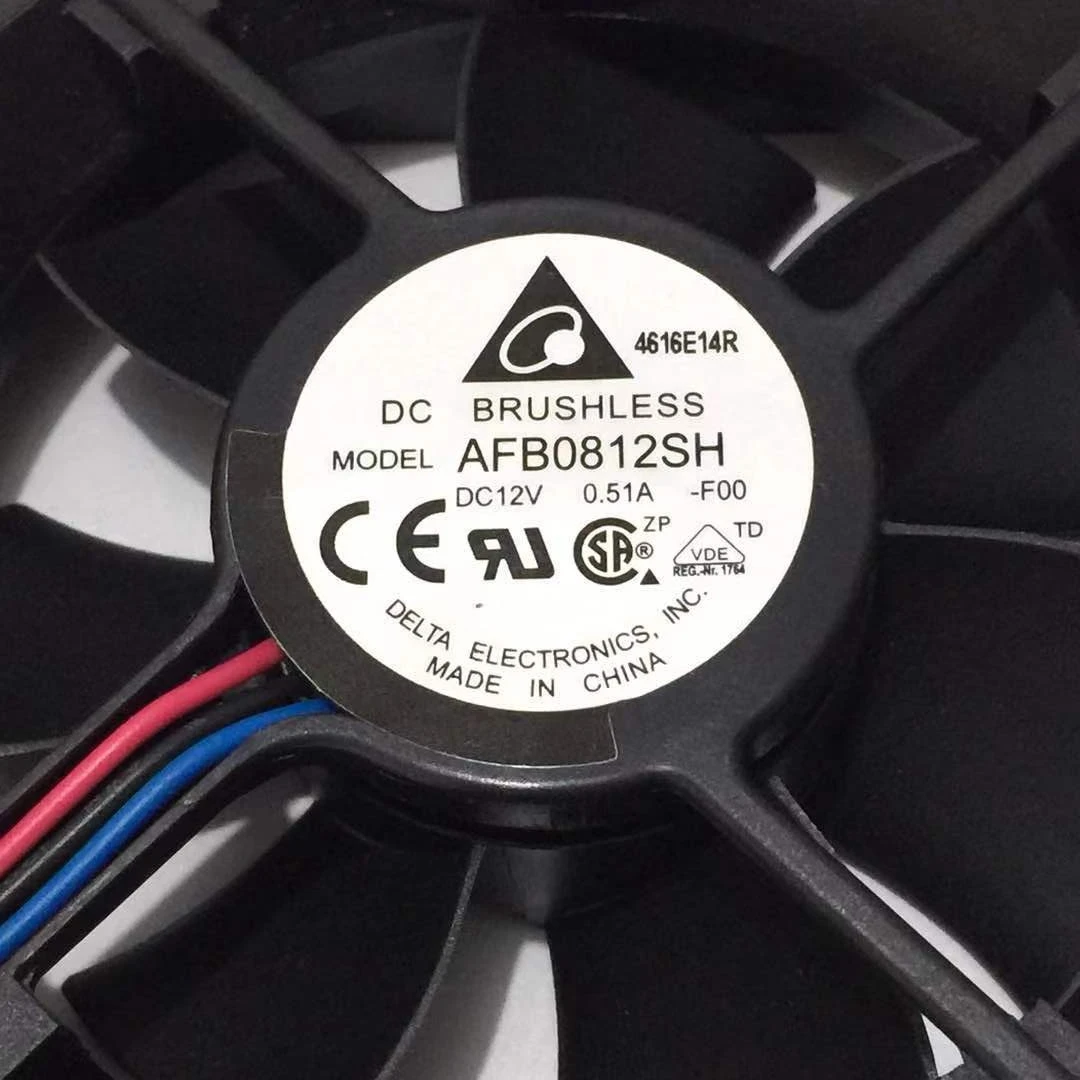 Delta Electronics AFB0812SH F00 DC 12 В 0 51 А 80x80x25 мм 3-проводной охлаждающий вентилятор для сервера