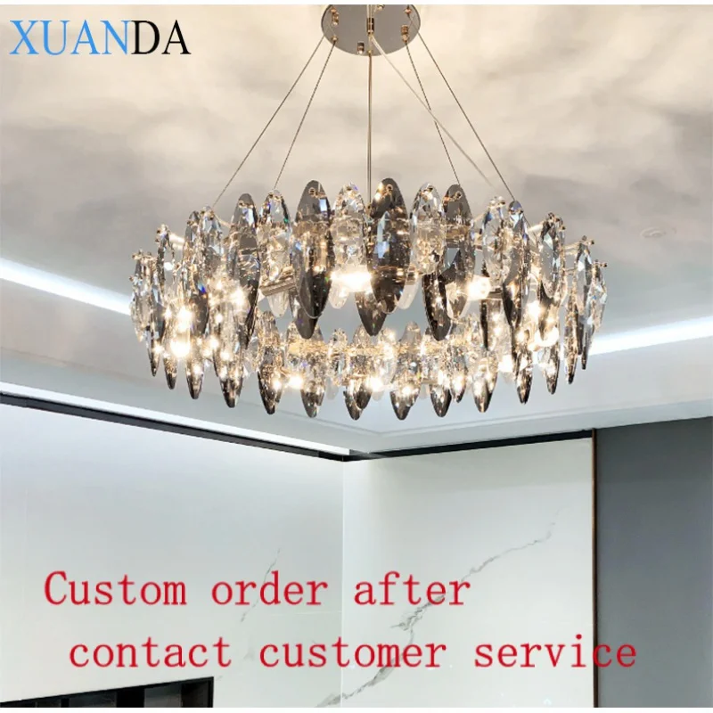 

Luxury Modern Creative Hotel Lobby Restaurant k9 high quality Crystal Pendant Light Chandelier Lighting