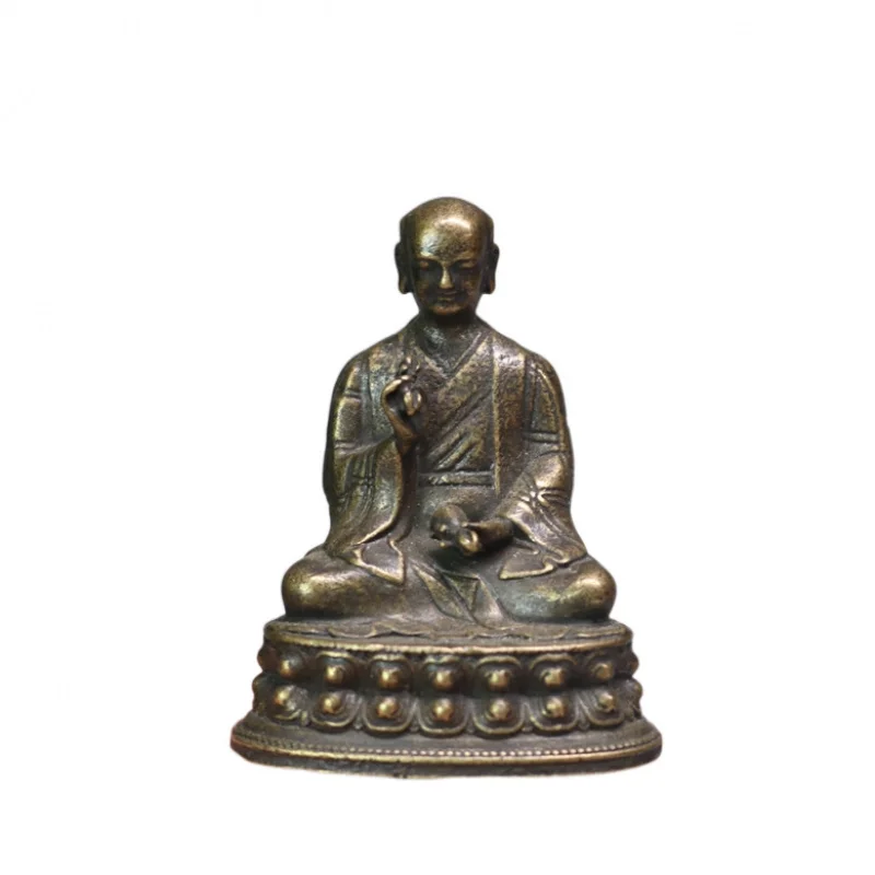 Антикварный замороженный Будда латунь тибетский буддизм Сая Санзу Заба