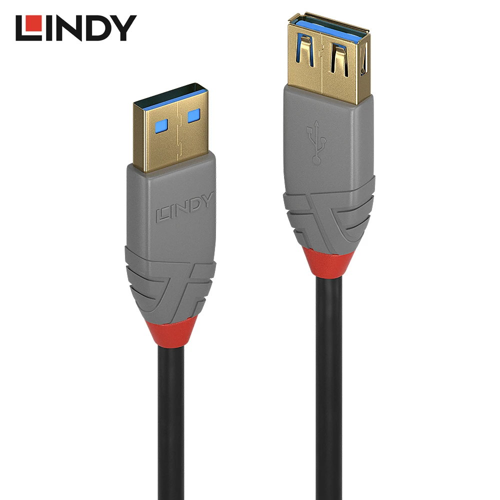 LINDY Anthra Line USB 3.0 Extension Cable Male To Female Data Sync Cable Suitable for PC TV USB Mobile Hard Disk Cable