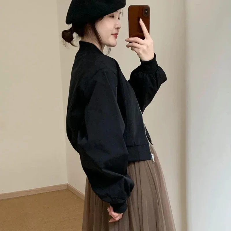 Бейсбольное пальто-авиатор женская короткая куртка-бомбер для женщин новинка