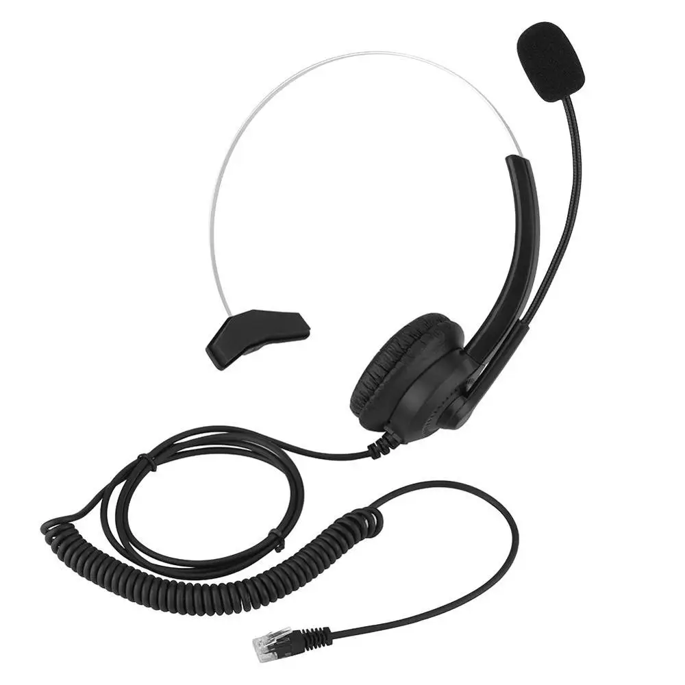 

Call Center Headset With Microphone 3.5mm/Crystal Plug Telephone Voice Interphone Headphone For Computer PC Game Volume Control