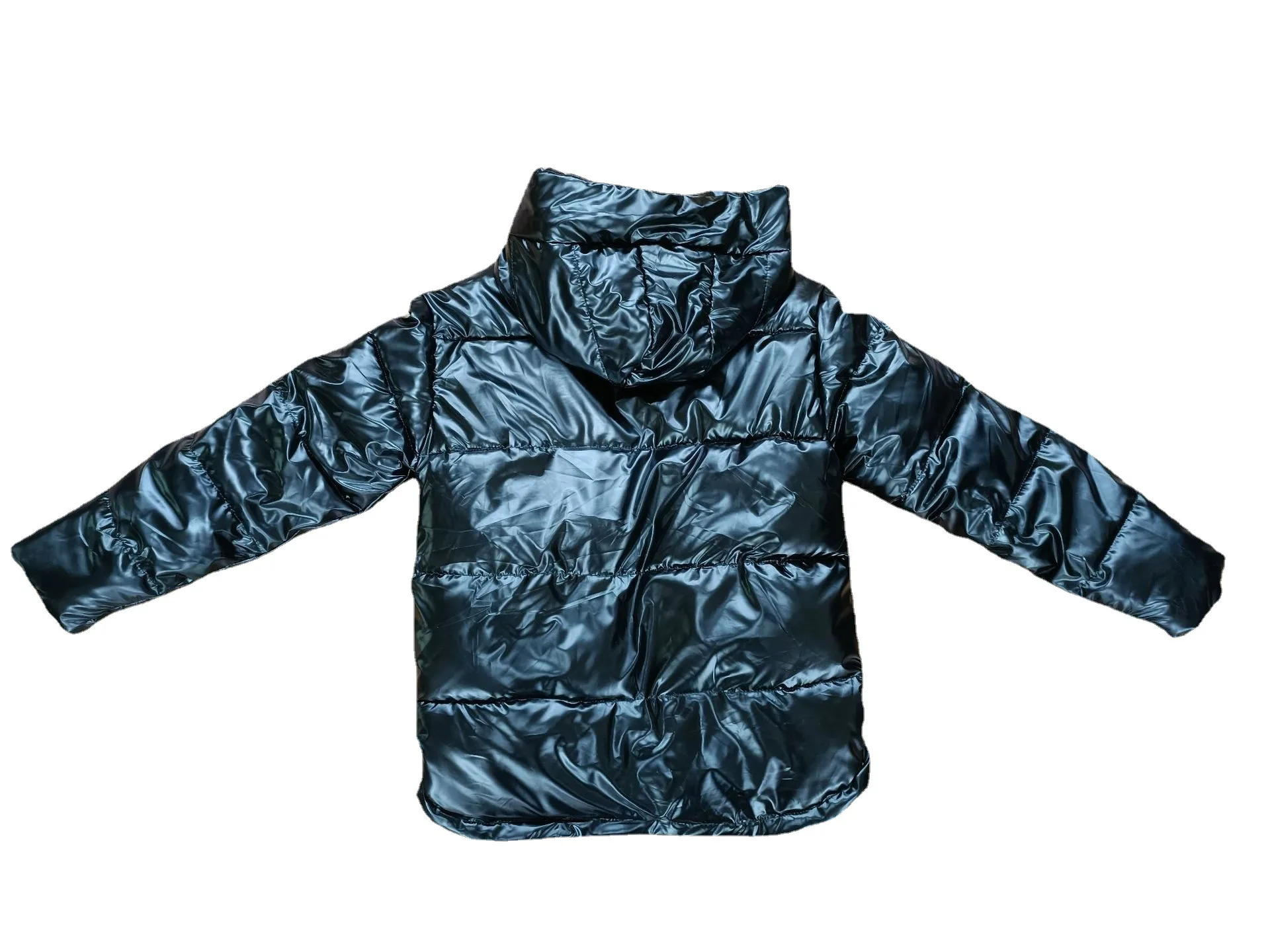 2022 Windproof Hooded Cotton Clothing Long-Sleeved Top Women's Body Fitting Warm Winter Short Coat Solid Color