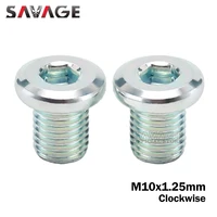 2pcs universal motorcycle mirror hole plug screw covers cap bolts m101 25 clockwise motorbike accessories for honda suzuki