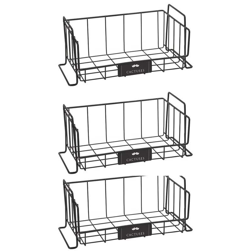 

Nordic Style Household Iron Storage Rack Desktop Flower Rack Stackable Bookshelf Kitchen Snack Sundries Storage Basket