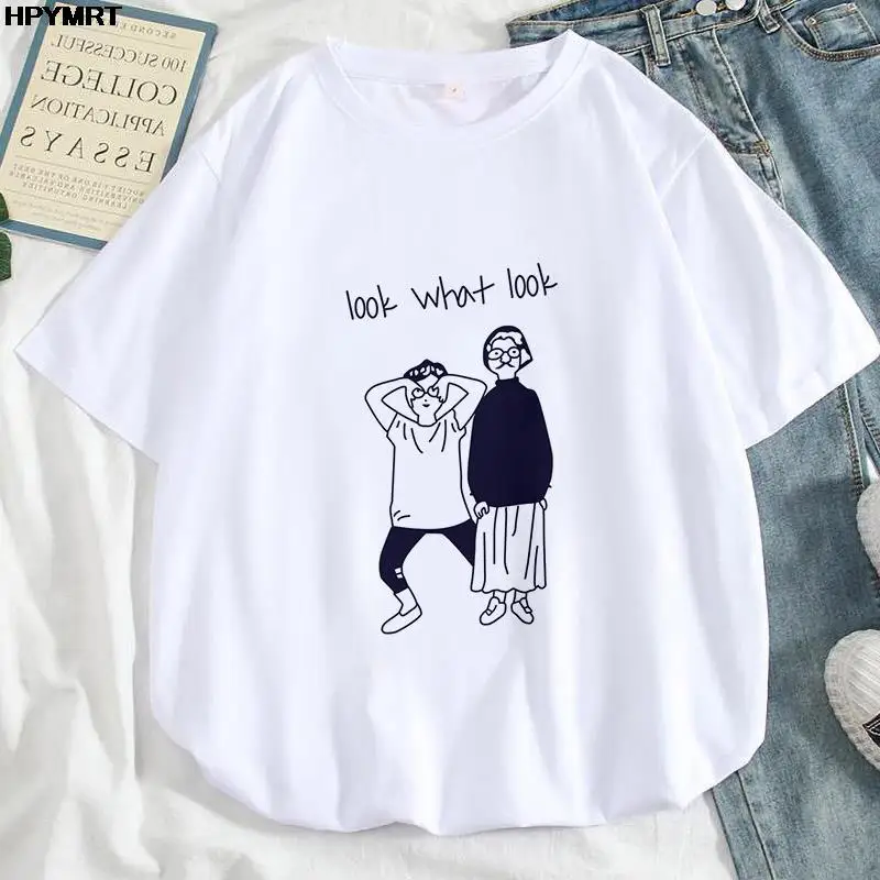 Футболка женская с забавным принтом топ коротким рукавом в стиле Харадзюку