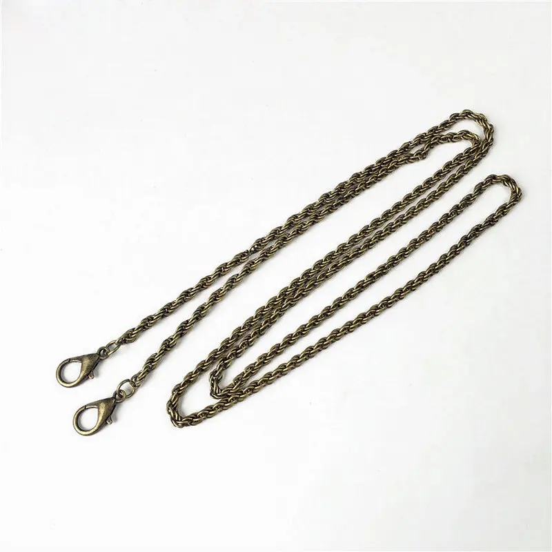 20pcs/lot 120cm Metal Chain Buckle Handle for DIY Replacement Handbag Shoulder Clasp Straps Bags Accessories Hardware