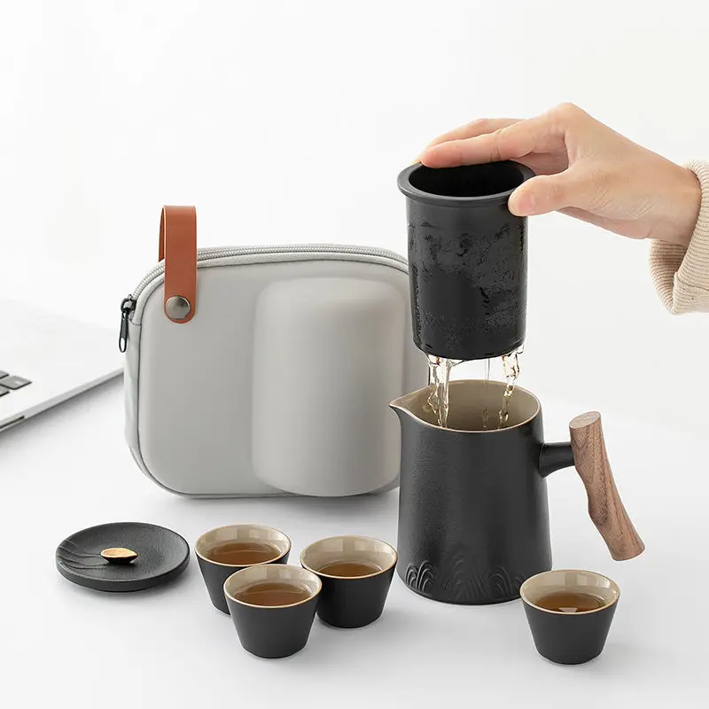 

High Grade Chinese Tea Travel Tea Set Kung Fu TeaSet Ceramic Portable Teapot Porcelain Teaset Gaiwan Tea Cups of Tea Ceremony