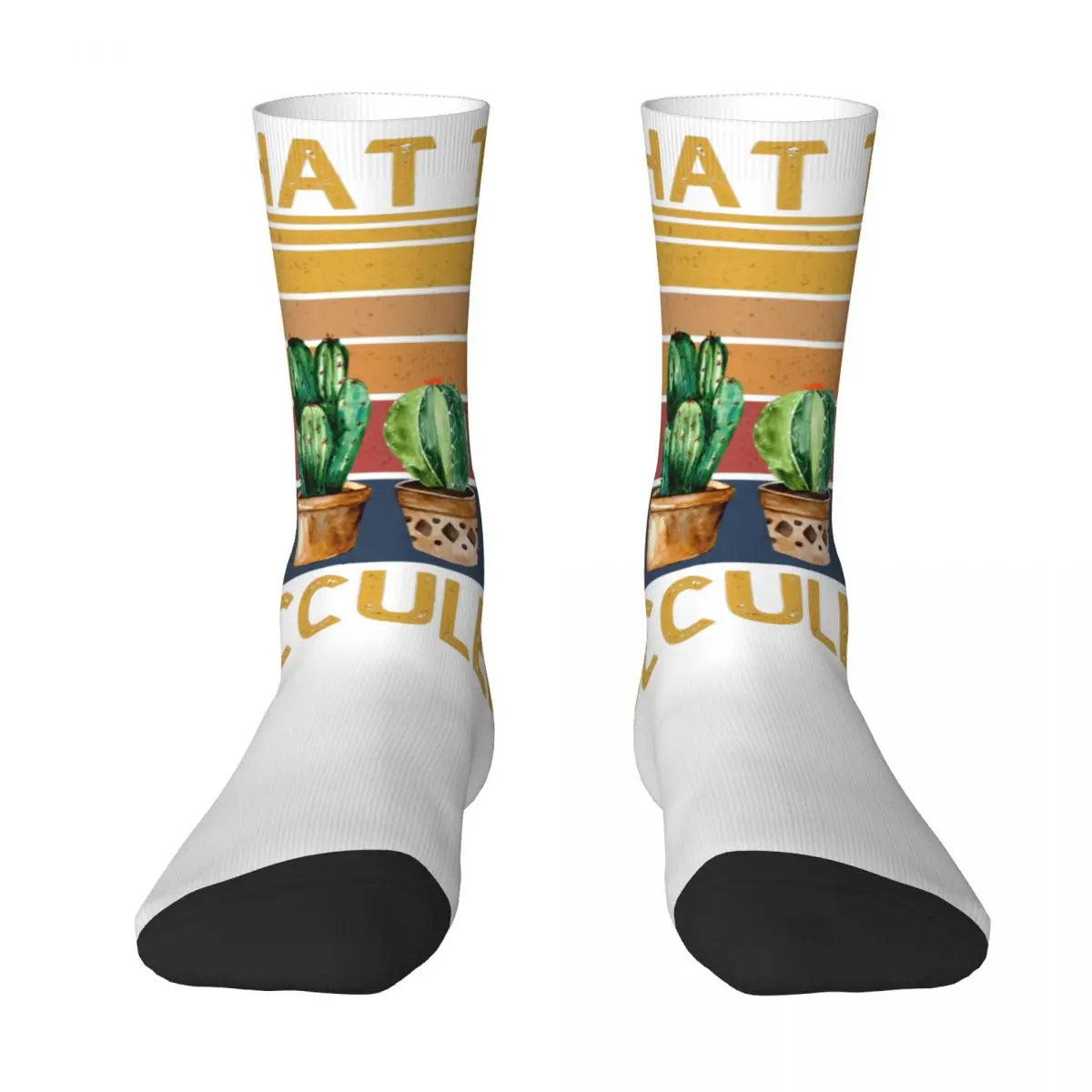 

What the Fucculent Stocking What The Fucculent Cactus Vintage What Thehkg Graphic Unique Blanket roll Compression Socks