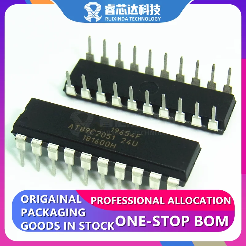 Флэш-память флэш-памяти, оригинальная Подлинная новая Оригинальная флэш-память, микроконтроллер ID 8051 89C, IC, 8 бит, 24 МГц, 2 Кб (2K x 8)