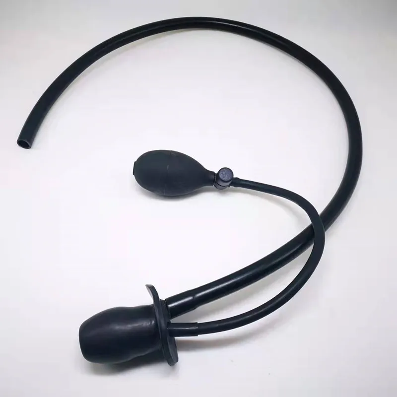 БДСМ латексная надувная вставка кляп для рта + Оросительная труба бондаж