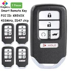 Пульт дистанционного управления для автомобилей Honda Pilot CR-V, Civic 2016, 2017, 2018, 2019, 2020, 5 кнопок, 433 МГц, чип ID47, KR5V2X, 5 штук