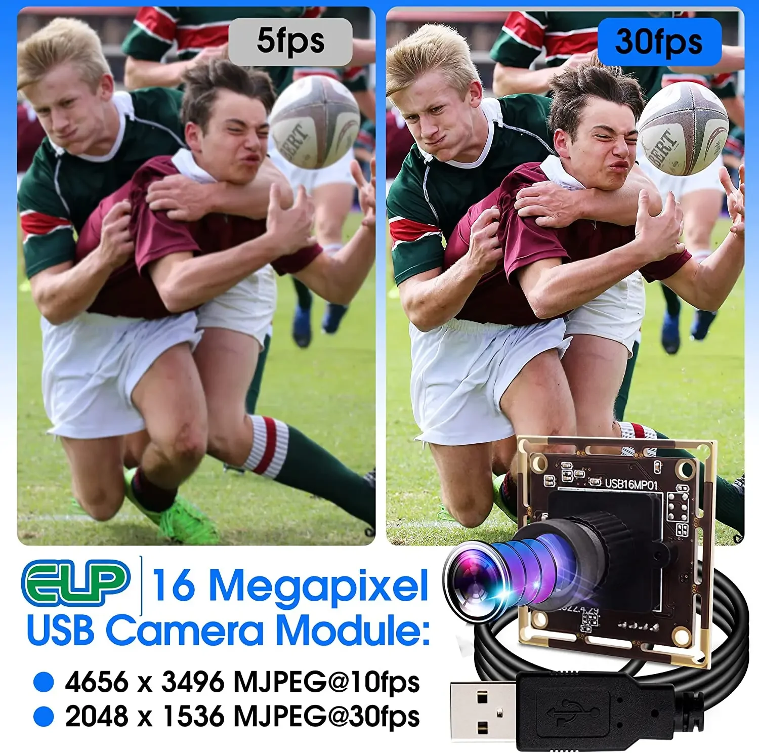 ELP 16MP Utral HD USB веб-камера 120 градусов без искажений широкоугольный USB-модуль камеры