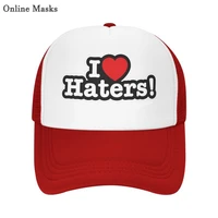 i love my haters funny sexy hip hop cool cap unisex sports baseball hat summer casual mesh trucker cap for men women