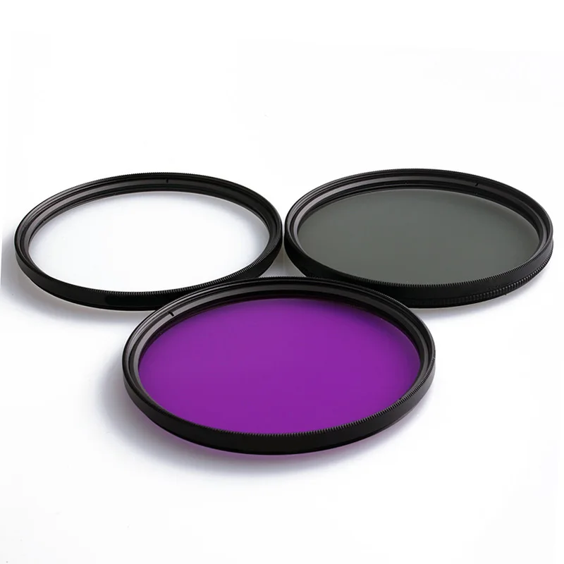 

49/52/55/58mm SLR Camera Filter (UV)+polarizer (CPL)+fluorescent Lens (FLD) Filter Set With Bag For Cannon Nikon Sony Pentax