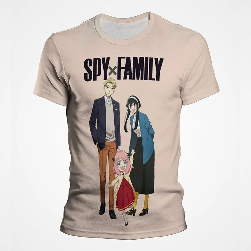 

Футболка с персонажами мультфильмов для мужчин и женщин, забавная Милая рубашка с 3D принтом семьи шпионов х, летняя одежда для мальчиков и девочек